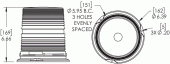 Grote product drawing - tall LED Beacon thumbnail