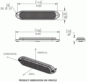 drawing of directional warning light vignette