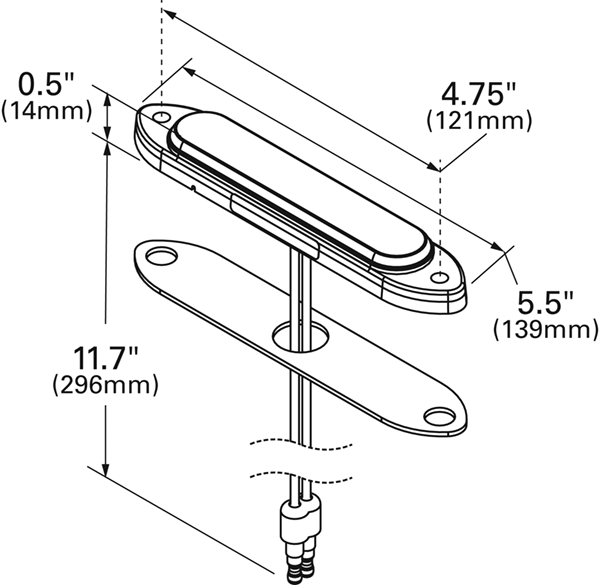 Auxiliary Strobe and Stop 78462-3 Line Drawing