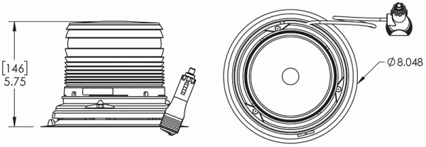 Grote product drawing - LED Beacon Light