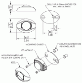 Grote product drawing - Mini LED Directional Light vignette