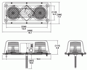 Grote product drawing - Dual Strobe LED Light Bar Miniaturbild