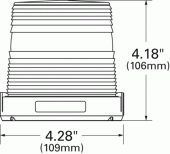 Amber 12-24V Compact Base Low Lens Line Drawing thumbnail