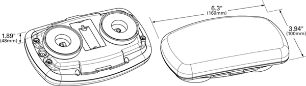 LED Magnetic Warning Lamp Amber 79203-5 Line drawing