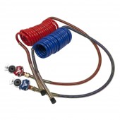 15' Heavy-Duty Coiled Air Hose w/40 in. Lead, 1-Pair #11-340