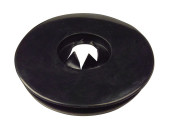 Black rubber seal vignette