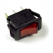 Red 3 Blade Illuminated Rocker Switch vignette