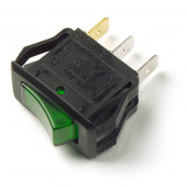 Green 3 Blade Illuminated Rocker Switch Miniaturbild