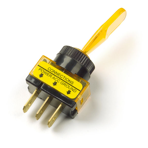 Yellow Illuminated Toggle Switch