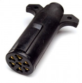 Heavy Duty 7-Way Nylon Plug Round Connectors With Brass Terminals, Prise seulement vignette