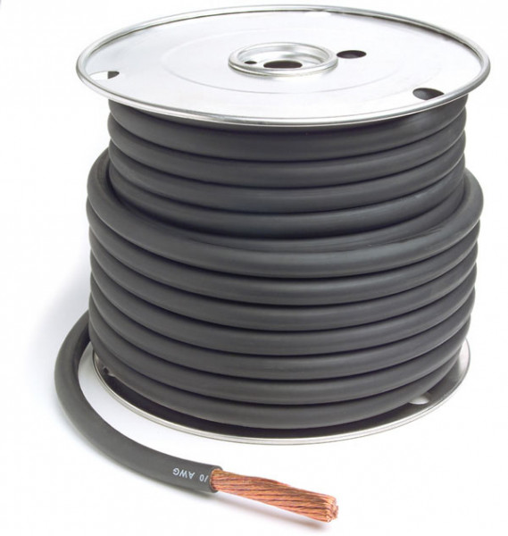 Black 50' Battery 2/0 Gauge Cable