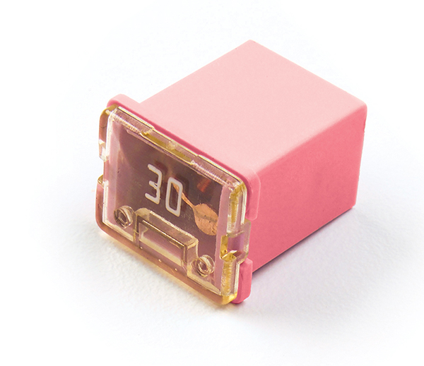 J CASE JCASE FUSES 30 A AMP 30A PINK LOW PROFILE FEMALE PUSH IN CARTRIDGE FUSES 
