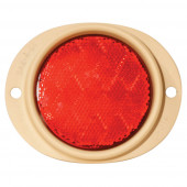 Steel Two-Hole Mounting Reflector, Red