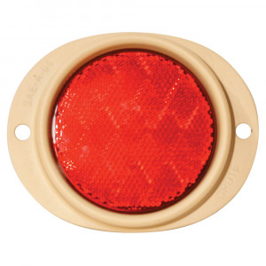 Reflektor mit Zwei-Loch-Befestigung aus Stahl, Rot