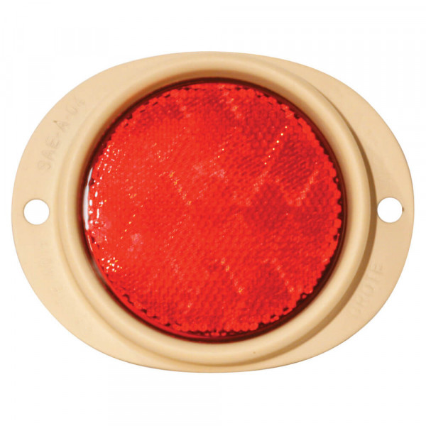 Reflector de acero con montaje de dos agujeros, Rojo