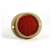 Steel Two-Hole Mounting Reflector, Amber