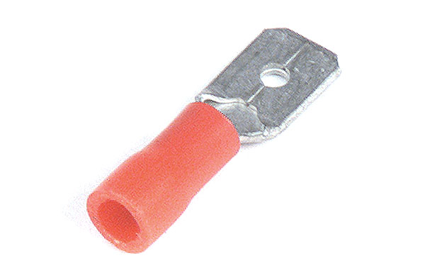 15pk Push-on Receptacle Crimp Spade 6.3mm Red 