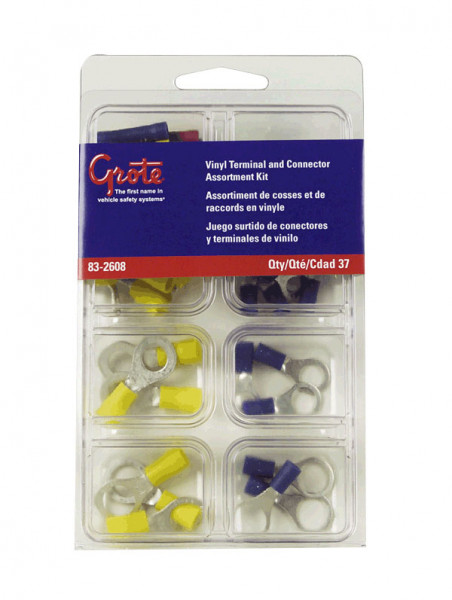 37 Piece Vinyl & Nylon Terminal & Connector Assortment Kit.