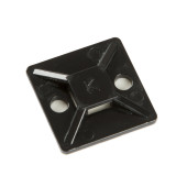 40x40mm Self-Adhesive Cable Tie Base Mounts – Stick-On Wire Holders – Black & White – Bolt World