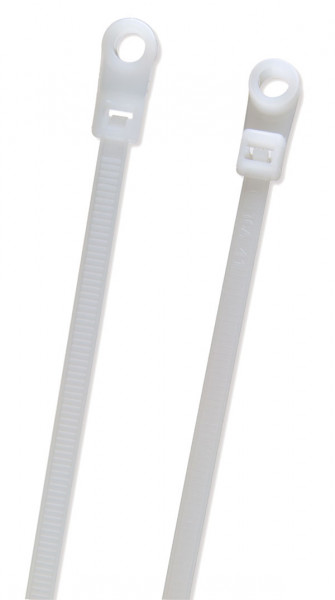 White Screw Mount Nylon Cable Ties