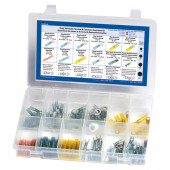 Trousse de bornes et de connecteurs thermorétractables assortis, 120 pièces vignette