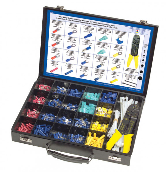 520 Piece Electrical Terminal Assortment with Storage Box Pack of 1 