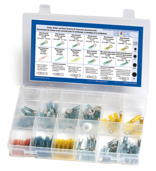 Crimp Solder and Seal Terminal And Connector Assortment Kit