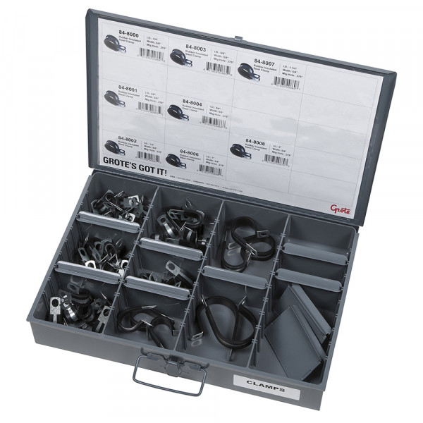 Rubber Insulated Steel Clamp Assortment Tray