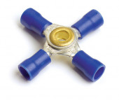 Vinyl 4-Way "X" Connectors, 16 - 14 Gauge, 5pk