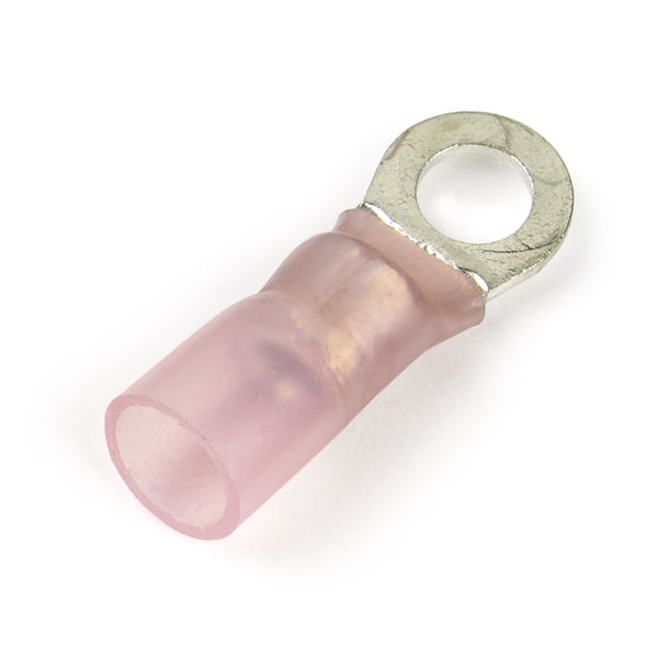 Terminales de anillo termocontraíbles, Calibre 8, tamaño de la varilla roscada: 5/16", 10 u.