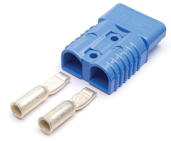 Blue 2 Gauge Battery Cable Plug-In Connector