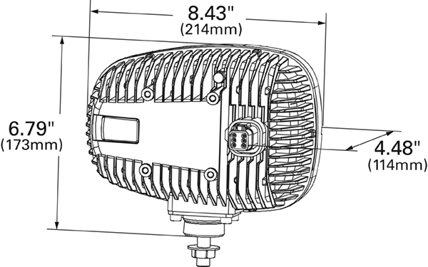 LED Combination Driving Light Left Drawing