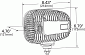 Heated LED Snow Plow Light Right/Passenger Drawing vignette