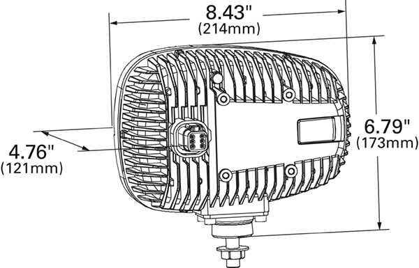 Heated LED Snow Plow Light Right/Passenger Drawing