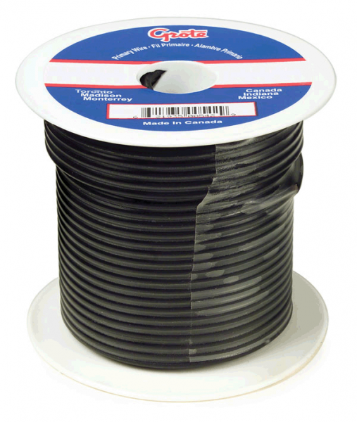 General Purpose Thermo Plastic Wire, Primary Wire Length 100', 8 Gauge