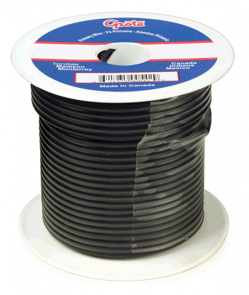 16 Gauge 100 WirthCo 81104 Plastic Primary Wire Single Conductor White 100' 