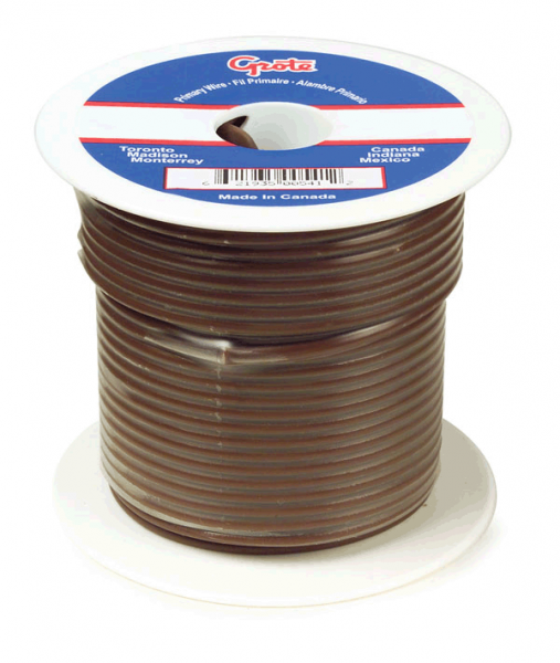 General Purpose Thermo Plastic Wire, Primary Wire Length 100', 12 Gauge