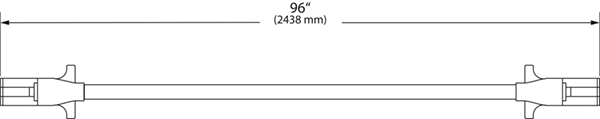 Grote product drawing - 8ft straight abs power cord