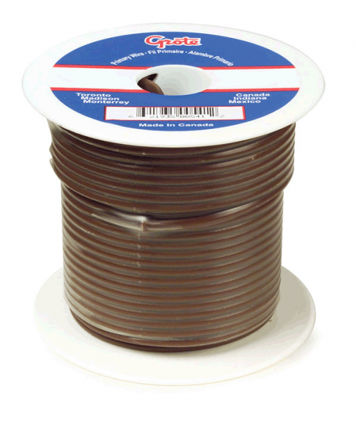 Cable termoplástico para uso general, Cable primario de 25' de largo, Calibre 12