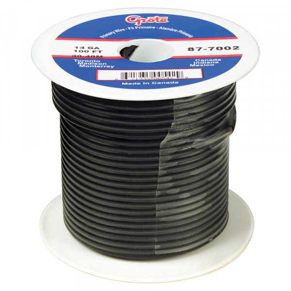 Cable termoplástico para uso general, Cable primario de 25' de largo. Envase de plástico, Calibre 16