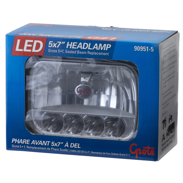 LED Headlight, 5X7Sealed Beam Headlight