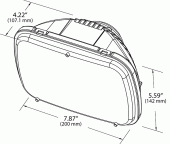 Grote product drawing - 5x7 LED Sealed Beam Headlight, 9-32 V thumbnail