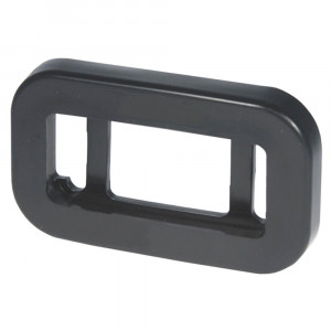 Aro protector para luces rectangulares pequeñas, PVC, negro