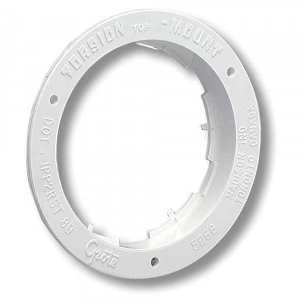 Theft-Resistant Flange For 4" Round Lights, White