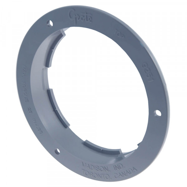 Theft-Resistant Flange For 4" Round Lights, Gray