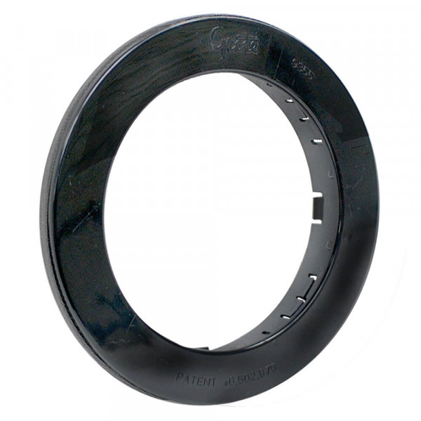 Snap-In Theft-Resistant Flange For 4" Round LED Lights, Black
