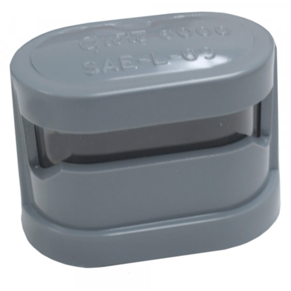 resealable license light protective lens cap gray
