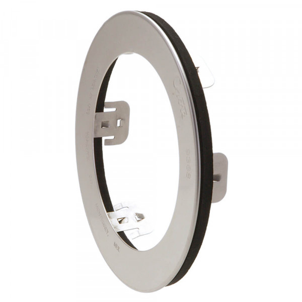 Stainless Steel Snap-In Theft-Resistant Flange For 4" Round LED Lights, 4 1/2" Size