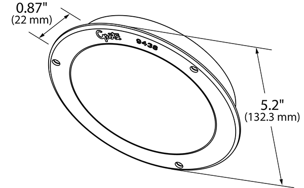 Round Snap-In Cover Plate Drawing