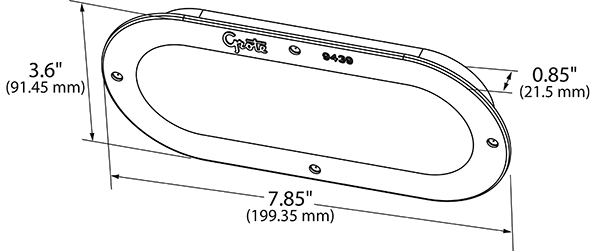 six inch snap-in cover plate drawing